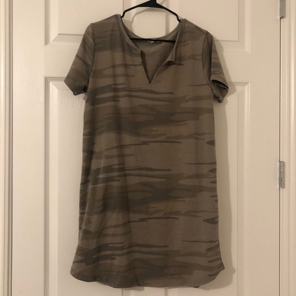Z Supply Camo T Shirt Dress - Picture 1 of 3